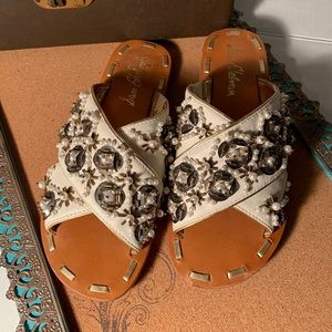 Sam Edelman White Leather Sandals (S9)